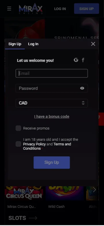 Mirax Casino — Inside Mirax Casino: screenshots 1