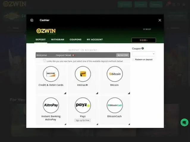 Ozwin Casino — Inside Ozwin Casino: screenshots 2