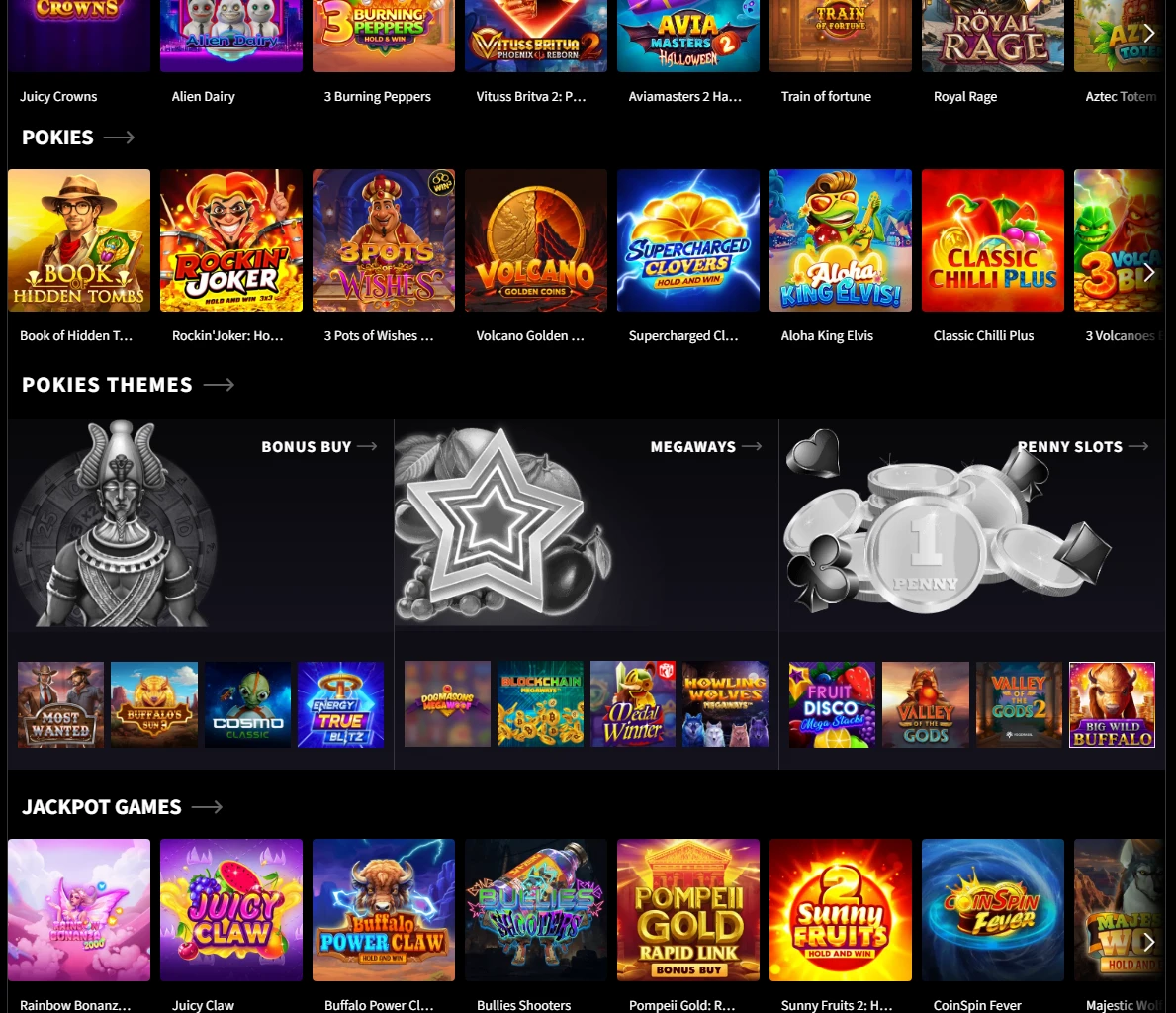Mirax Casino slot games