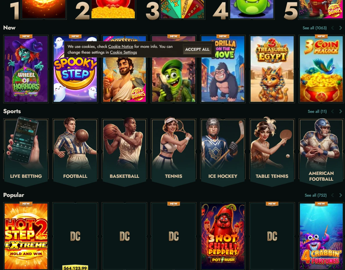 Dolly Casino slot games